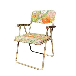Folding Chair, Floral (H: 85cm x W: 56cm x D: 49cm)