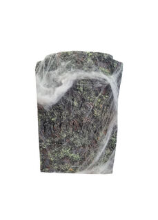 Gravestone Small #38 - Engraved w/ Green & Orange Moss (H: 0.37m x W: 0.24m x D: 0.08m)