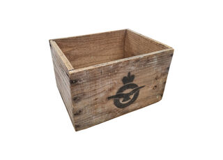 Medium Wooden Crate W/ Air force Symbol (L: 40cm x W: 31cm x H: 26cm)