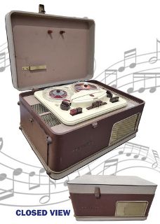 Philips Tape Player - Reel to Reel - Brown (H: 22cm x L: 43cm x W: 31cm - When closed)