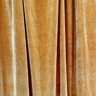 Curtain Gold Velvet w/ pleats (W: 1.7m x H: 2.7m) w/ Eyelets
