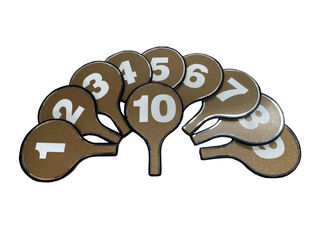 Judging Paddles 1 -10 w/ Box (Each Paddle - L: 32cm x W: 20cm)