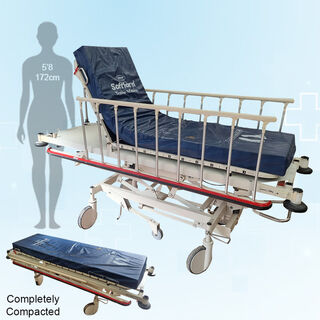 Gurney # 2 ED w/ Collapsable Side Rails & Adjustable Height  (H: 0.7m - 1.5m x L: 2.23m x W: 0.8m)