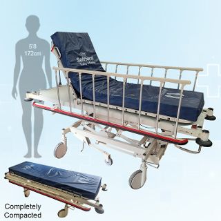 Gurney # 2 ED w/ Collapsable Side Rails & Adjustable Height  (H: 0.7m - 1.5m x L: 2.23m x W: 0.8m)