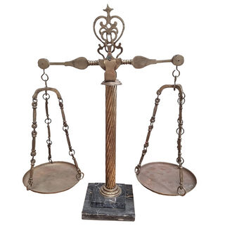 Scales of Justice - Brass w/ Marble Base (H: 55cm x L: 50cm x D: 20cm)