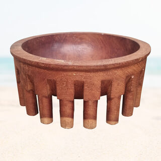 Kava / Ava Ceremony Bowl Wooden Tanoa Fai’ava - Light (H: 10cm x Dia 25cm)