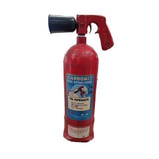 Retro Metal Fire Extinguisher - Empty (H: 51cm x W: 24cm x D: 15cm)