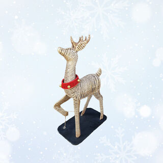 Reindeer Baby Male Gold w/ Collar (H: 1.15m x L: 0.74m x W: 0.39m)