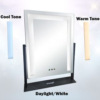 LED Makeup Mirror Portable Black (H: 61cm x L: 45cm x W: 10cm)