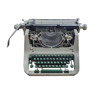 Typewriter #4 - Facit T2 Grey & Green 1960’s - Working (H: 24cm x L: 49cm x D: 37cm)