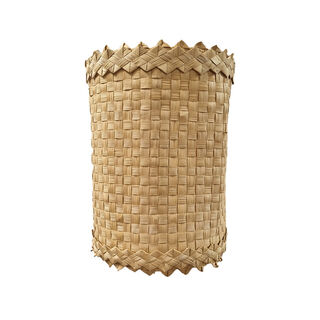 Standing / Table Lamp Shade #21 - Classic Drum Woven Flax (H: 36cm x Top: 26cm x Bottom: 26cm)