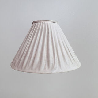 Table Lamp Shade #39 - Classic Empire - Pleated Off White (H: 21cm x Top: 13cm x Bottom: 36cm)