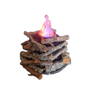 Campfire w/ Moving Fake Flames (H: 55cm x Base Dia: 50cm)
