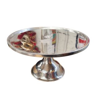 Cake Stand, 1 Tier, Sliver (H: 18cm x Dia 33cm)