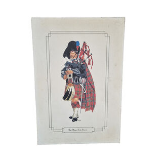 Drawing - Pipe Major Of Scots Guards Poster (H: 29cm x W: 20cm)