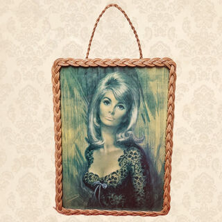 Blonde Lady By Louis Shabner Print Framed (H: 45cm x W: 33cm)