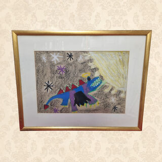 Framed Kid’s Drawing - Angel Dragon (H: 45cm x W: 58cm)