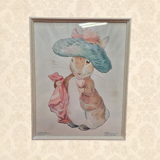 Framed Drawing - Benjamin Bunny (H: 44cm x W: 35cm)
