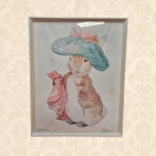 Framed Drawing - Benjamin Bunny (H: 44cm x W: 35cm)
