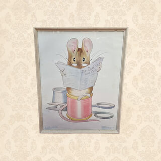 Framed Drawing - Tailor Of Gloucester - Mouse (H: 44cm x W: 35cm)