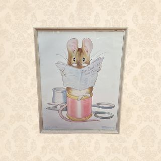 Framed Drawing - Tailor Of Gloucester - Mouse (H: 44cm x W: 35cm)