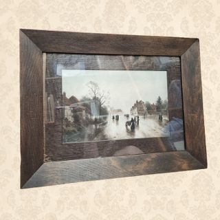 Framed Picture - Rainy Street (H: 33cm x W: 44cm)