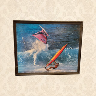 Framed Poster - Kite Surfing (H: 43cm x W: 54cm)