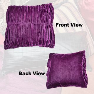 Cushion Small - Purple Velvet w/ Ruffle (40cm)
