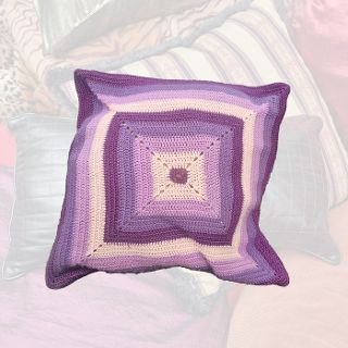 Cushion Small - Purple Crochet (50cm)