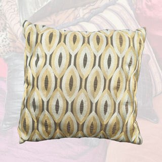 Cushion Medium - Black w/ Gold & Silver Embroidery (50cm)