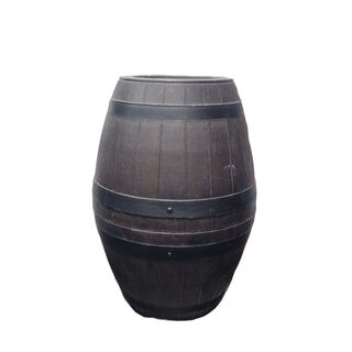 Whiskey Barrel Fake - Plastic (H: 0.54m x W: 0.35m End Dia: 0.23m)