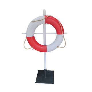 Life Ring Stand - White (H: 1.52m x L: 0.93m)