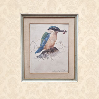 Framed Poster - Kingfisher (H: 28cm x W: 23cm)