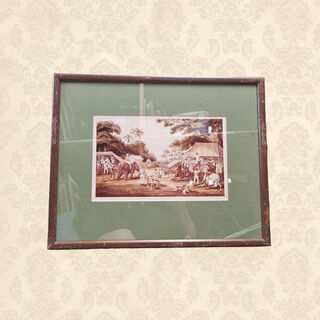 Framed Print - “Hunters Going Out In The Morning” By Samuel Howitt (H: 32cm x W: 40cm)