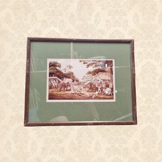Framed Print - “Hunters Going Out In The Morning” By Samuel Howitt (H: 32cm x W: 40cm)