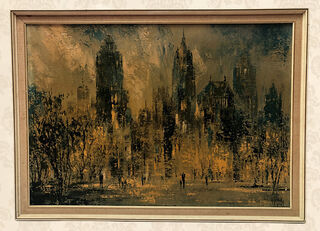 Framed Print - “Sunday Afternoon” in Central Park By Jack Laycox (H: 47cm x W: 69cm)