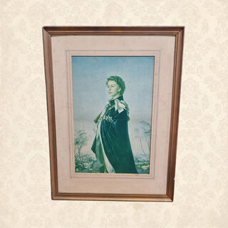 Framed Print - Queen Elizabeth II By Pietro Annigoni 1955 (H: 56cm x W: 42cm)