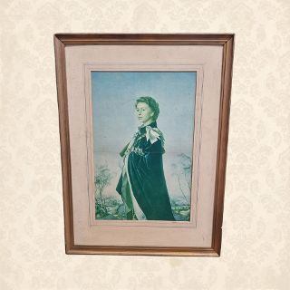 Framed Print - Queen Elizabeth II By Pietro Annigoni 1955 (H: 56cm x W: 42cm)