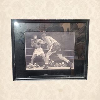 Framed Photo - Black & White Boxing Patterson VS Moore (H: 30cm x W: 37cm)