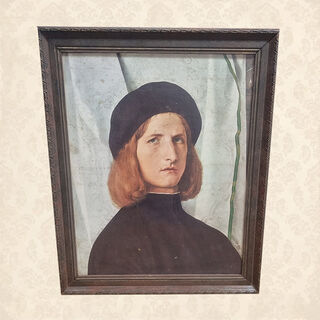 Framed Print - Lorenzo Lotto Self Portrait (H: 42.5cm x W: 35cm)