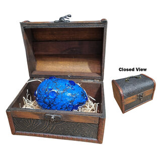 Chest Small w/ Small Dragon Egg - Blue (H: 10cm x L: 15.5cm x W: 12cm)