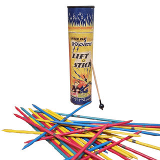 Vintage Pick Up Sticks / Lift A Stick In Cylinder w/ 28 Sticks & 1 Magnetic Stick In Tube (H: 20cm x Dia: 5cm)