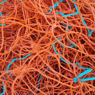 Fishing Net - Burnt Orange w/ Some Turquoise (2.8m x 10m)