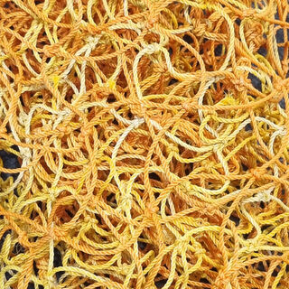 Fishing Net - Orange w/ One End Yellow - Worn (1.3m x 3.6m)