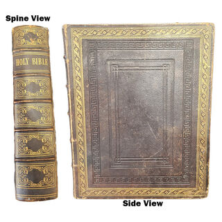 Bible - Large, Brown w/ Gold Embossing (H: 31.5cm x W: 26.5cm x D: 7cm) 4kg