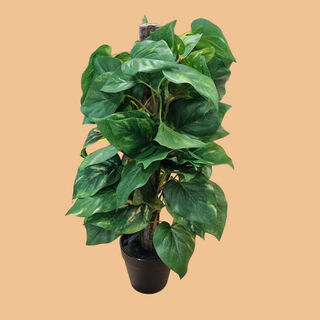 Fake Potted Plant #3 - Devil’s Ivy w/ Plastic Leaves (H: 42cm x W: 19cm x Base Dia: 6.5cm)